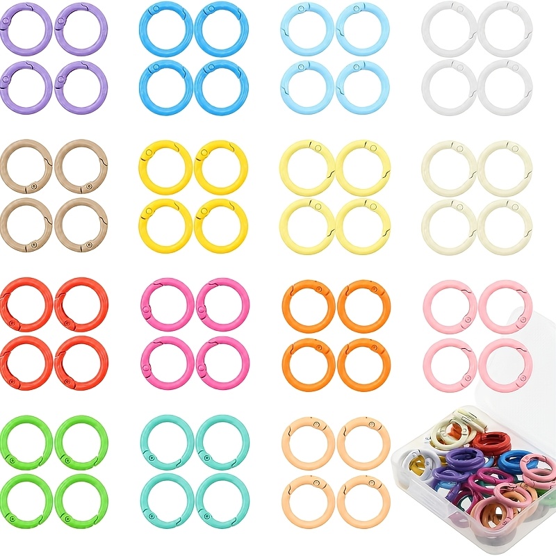 Jewelry Making Materials Wholesale - 100개 다채로운 25mm 원형 스프링 O링,