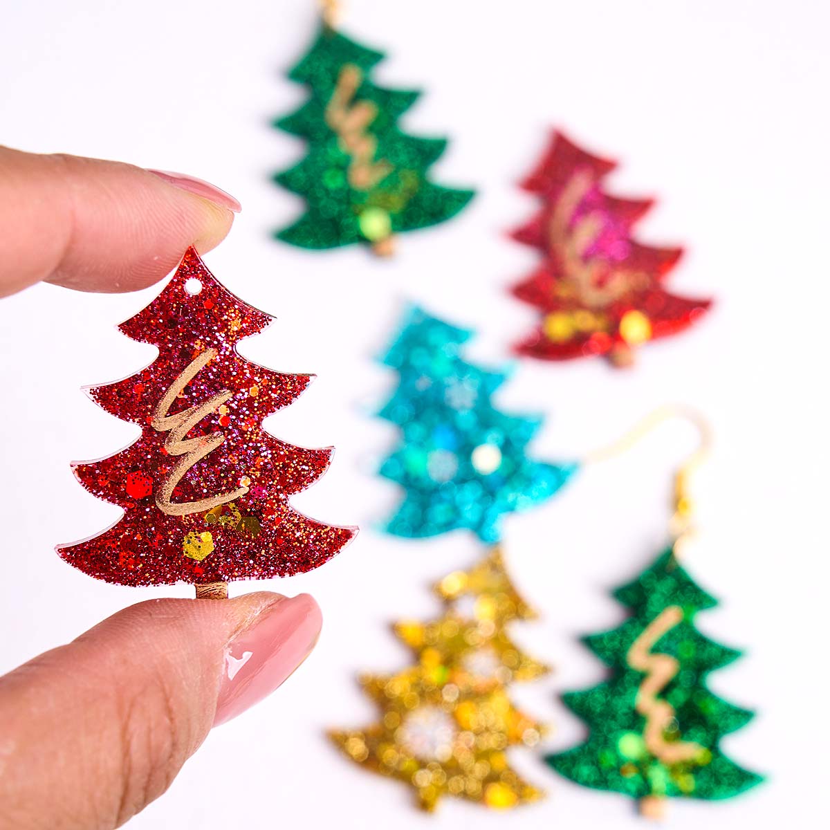 Resin Mold Jewelry - 3D 크리스마스 트리 펜던트 실리콘 몰드