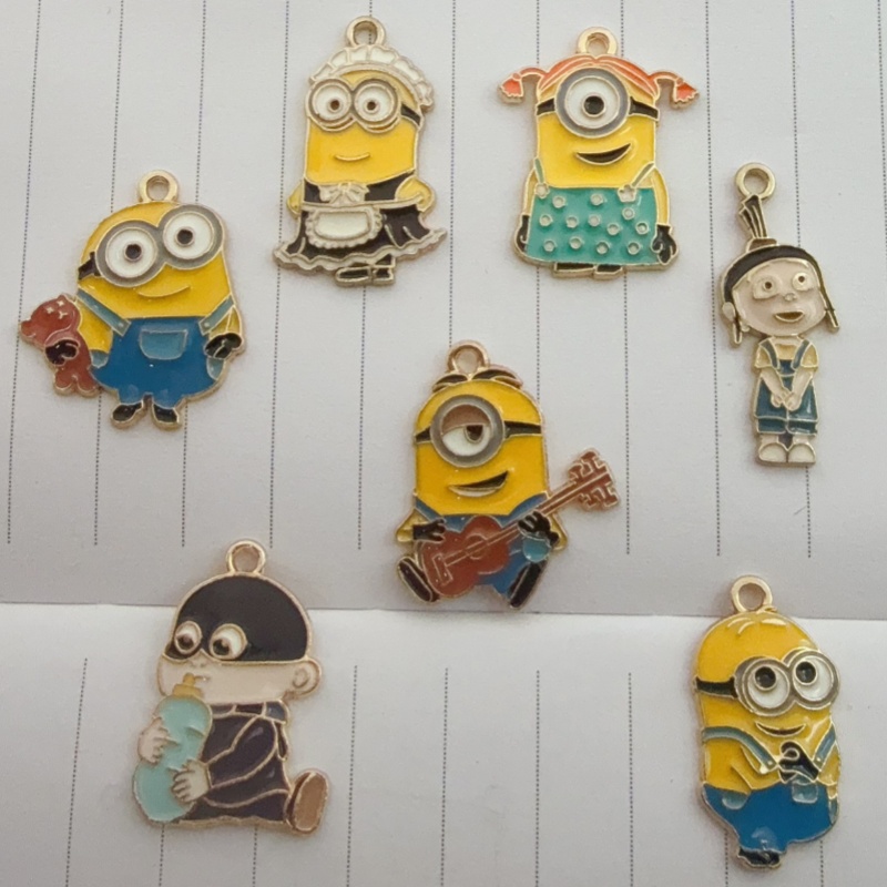 Jewelry Making Pendants - 10개 합금 드립 오일 만화 펜던트,