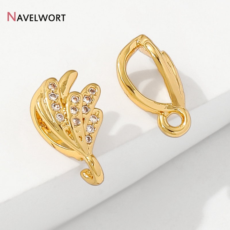 Jewelry Making Gold - 18K 금도금 황동 지르콘 펜던트 핀치