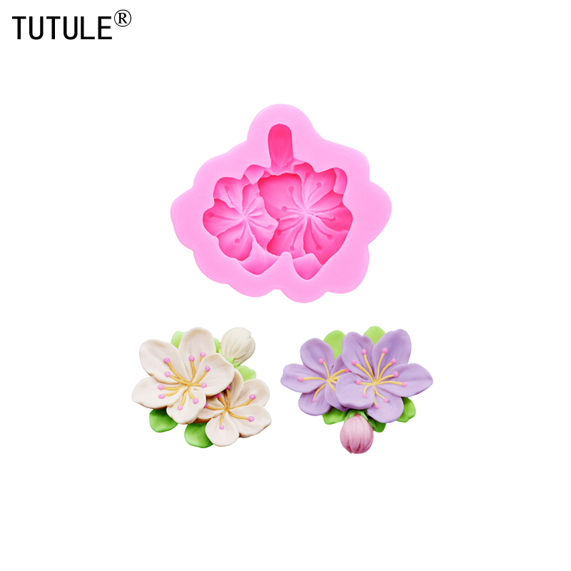 Resin Mold Jewelry - 3D 복숭아꽃 레진 클레이 쥬얼리 실리콘