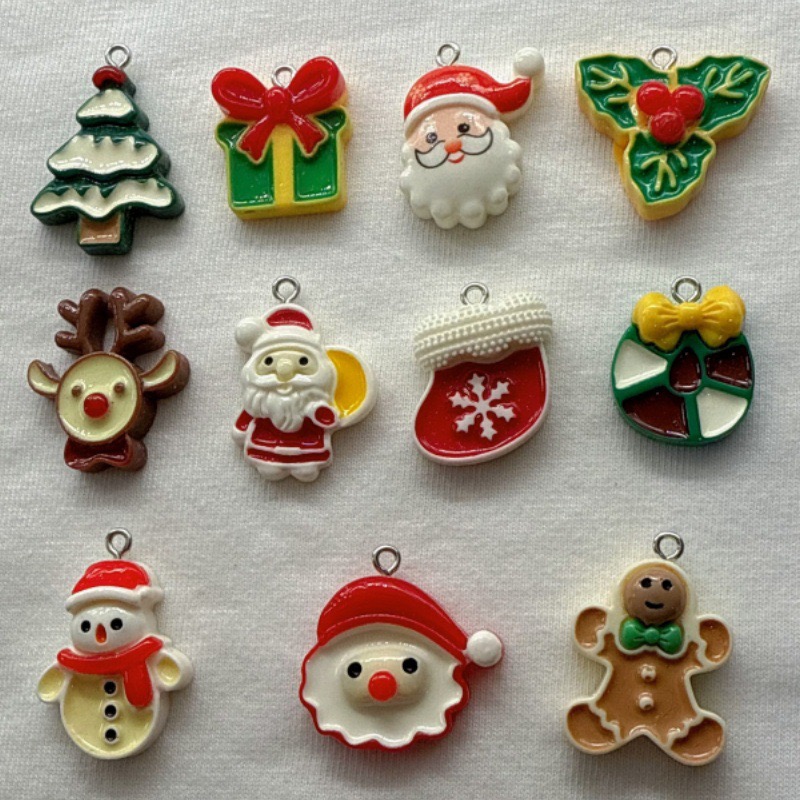 Jewelry Making Pendants - 10pcs 크리스마스 만화 시리즈 수지 펜던트