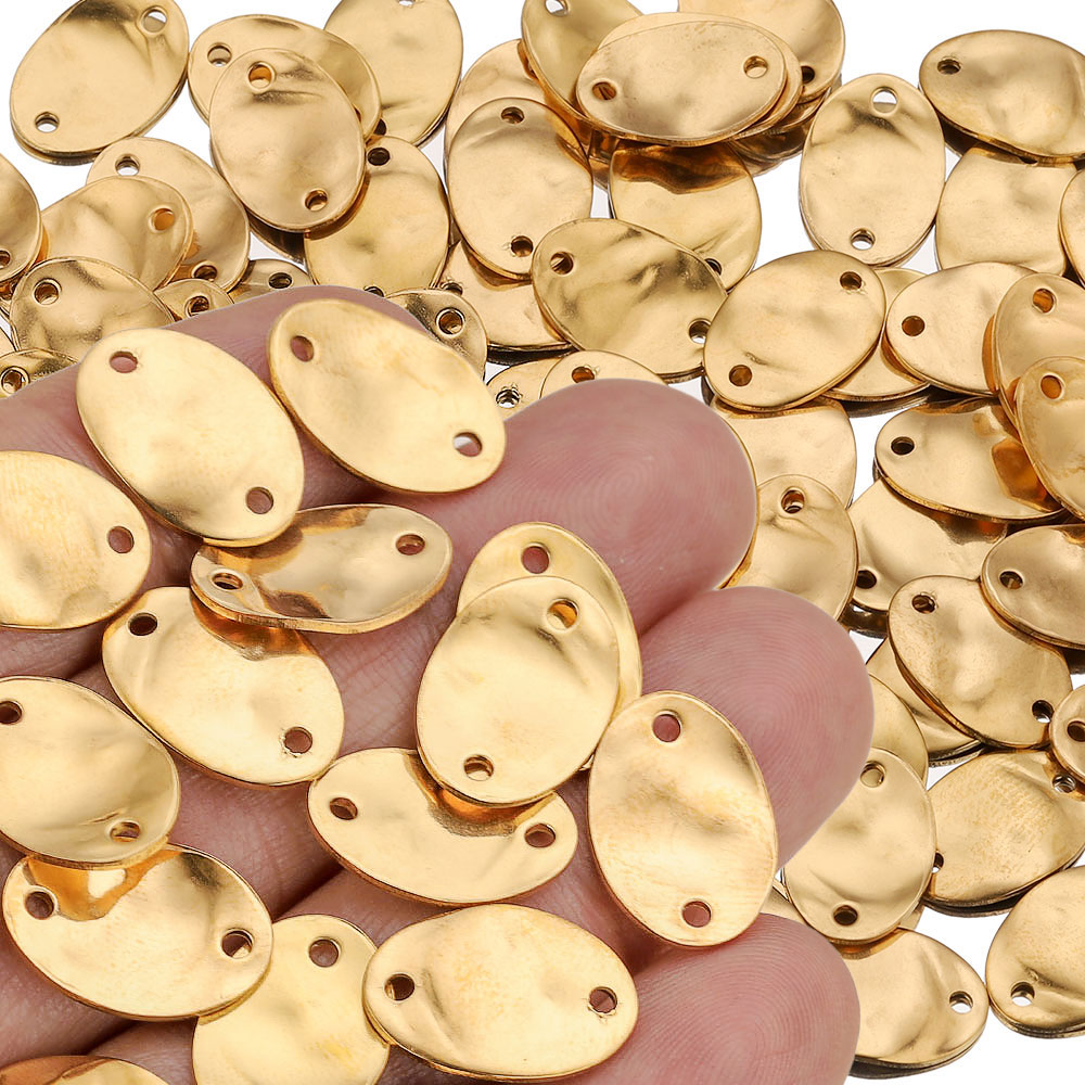 Jewelry Making Materials Wholesale - 20개 15/20/25MM 스테인리스 스틸 더블 홀