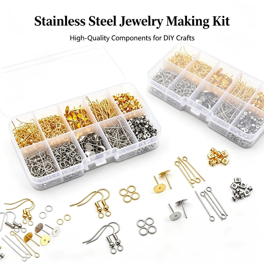 Jewelry Making Materials Wholesale - 1세트 박스형 귀걸이 훅 싱글 루프