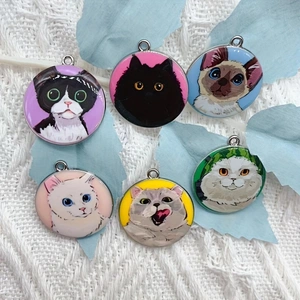 10pcs 만화 동물 고양이 에나멜 쥬얼리 만들기 귀여 - Jewelry Making Pendants 리뷰 및 가격