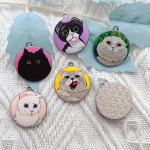 10pcs 만화 동물 고양이 에나멜 쥬얼리 만들기 귀여 - Jewelry Making Pendants 리뷰 및 가격