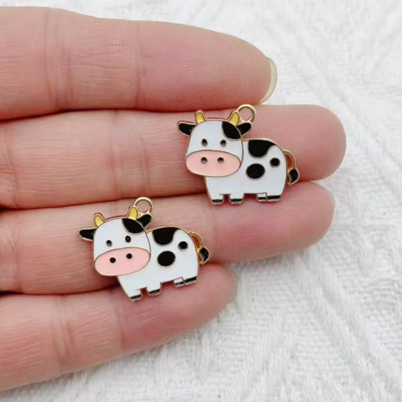 10pcs 만화 펭귄 팬더 DIY 한국어판 키체인 펜던 - Jewelry Making Pendants 리뷰 및 가격