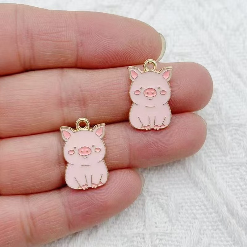 10pcs 만화 펭귄 팬더 DIY 한국어판 키체인 펜던 - Jewelry Making Pendants 리뷰 및 가격