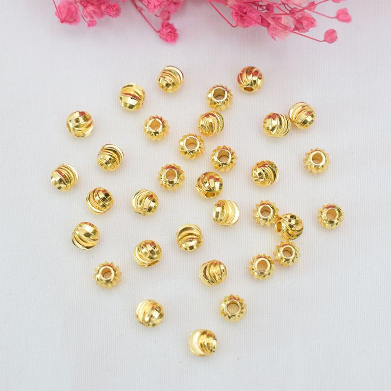 100개입 면처리된 스페이서 비즈 금도금 광택 변색 방 - Jewelry Making Classes 리뷰 및 가격