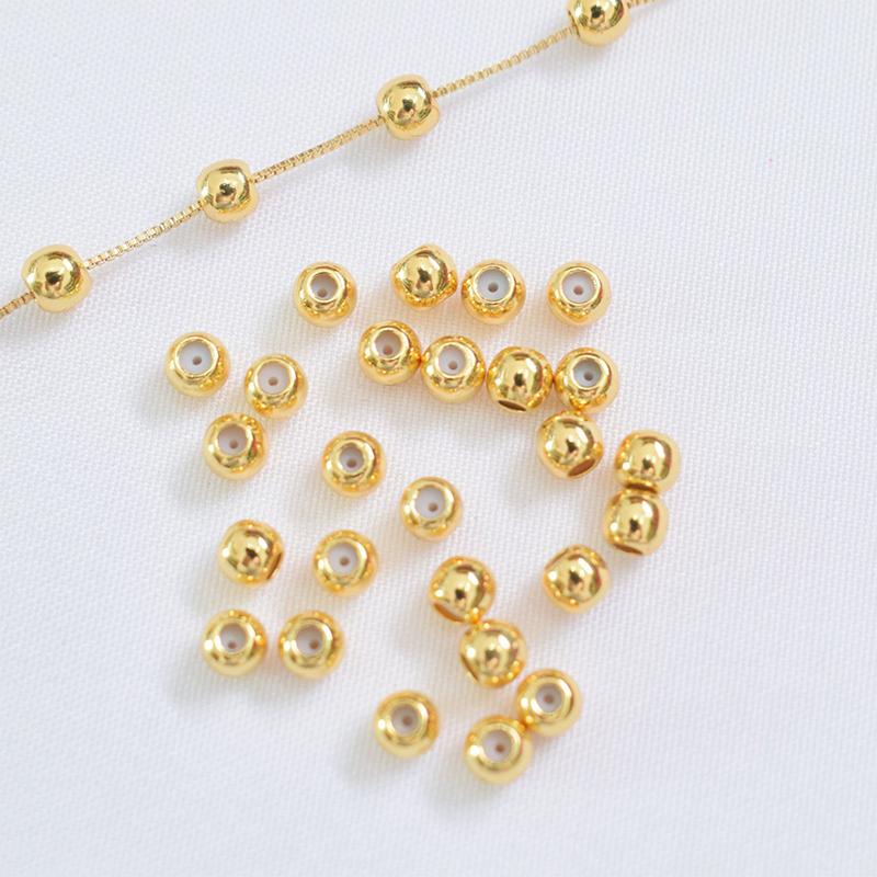 100개입 면처리된 스페이서 비즈 금도금 광택 변색 방 - Jewelry Making Classes 리뷰 및 가격