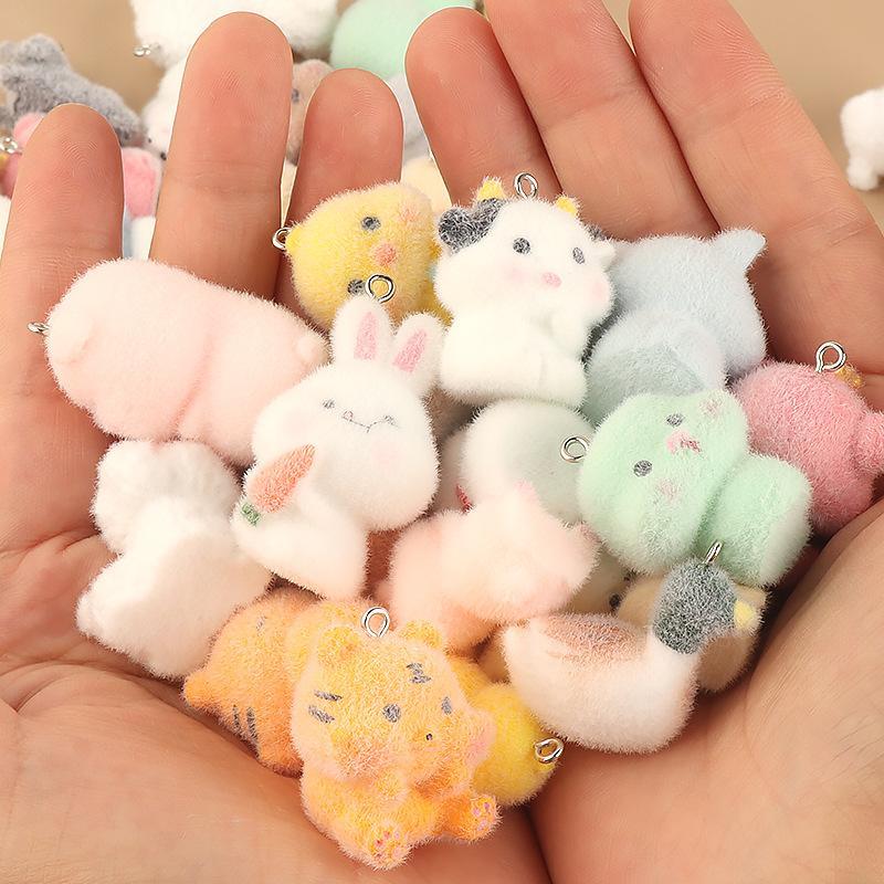 5/10개 레진 만화 DIY 펜던트 랜덤 플로킹 3D  - Jewelry Making Classes 리뷰 및 가격