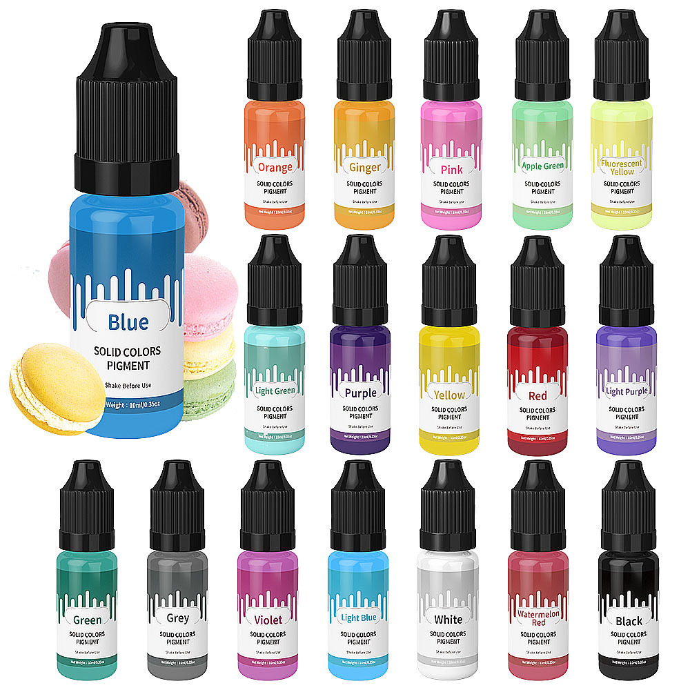 18 색상 10ml 마카롱 솔리드 파스텔 컬러 수지 안 - Jewelry Making Tools And Supplies 리뷰 및 가격