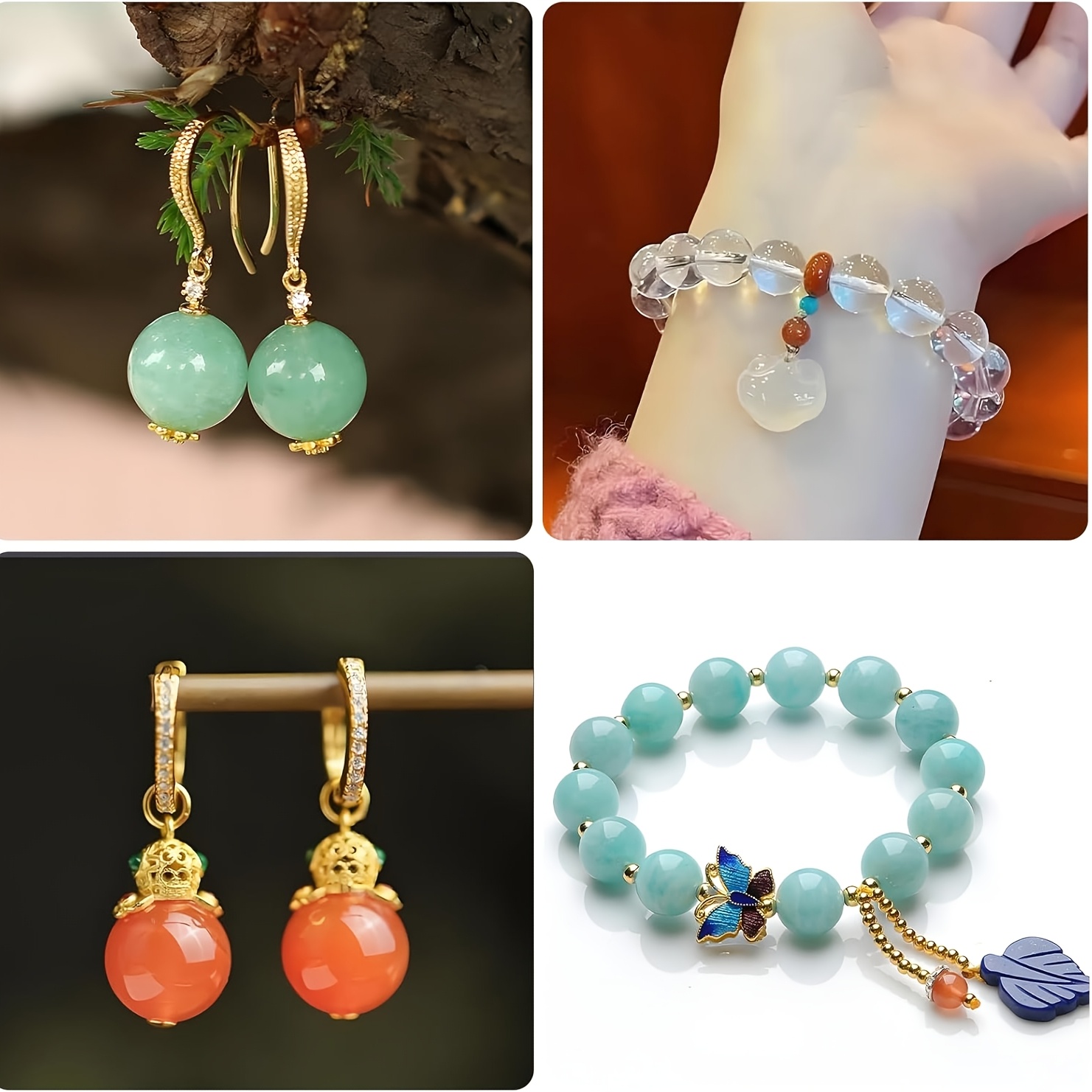 두 개의 천공된 구형 실리콘 비드 몰드, 원형 에폭시  - Resin Mold Jewelry 리뷰 및 가격