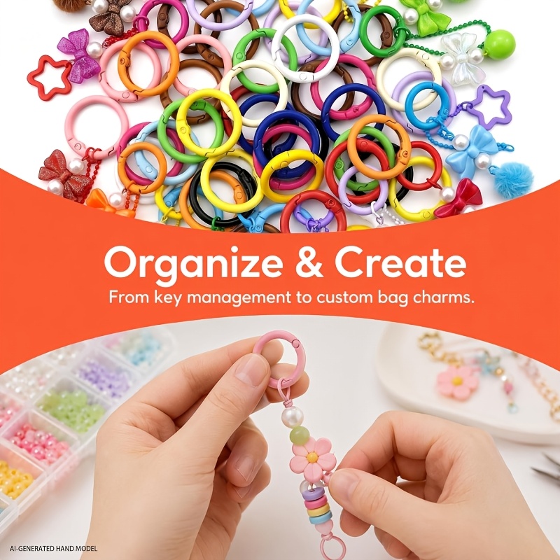 100개 다채로운 25mm 원형 스프링 O링, 쥬얼리  - Jewelry Making Materials Wholesale 리뷰 및 가격