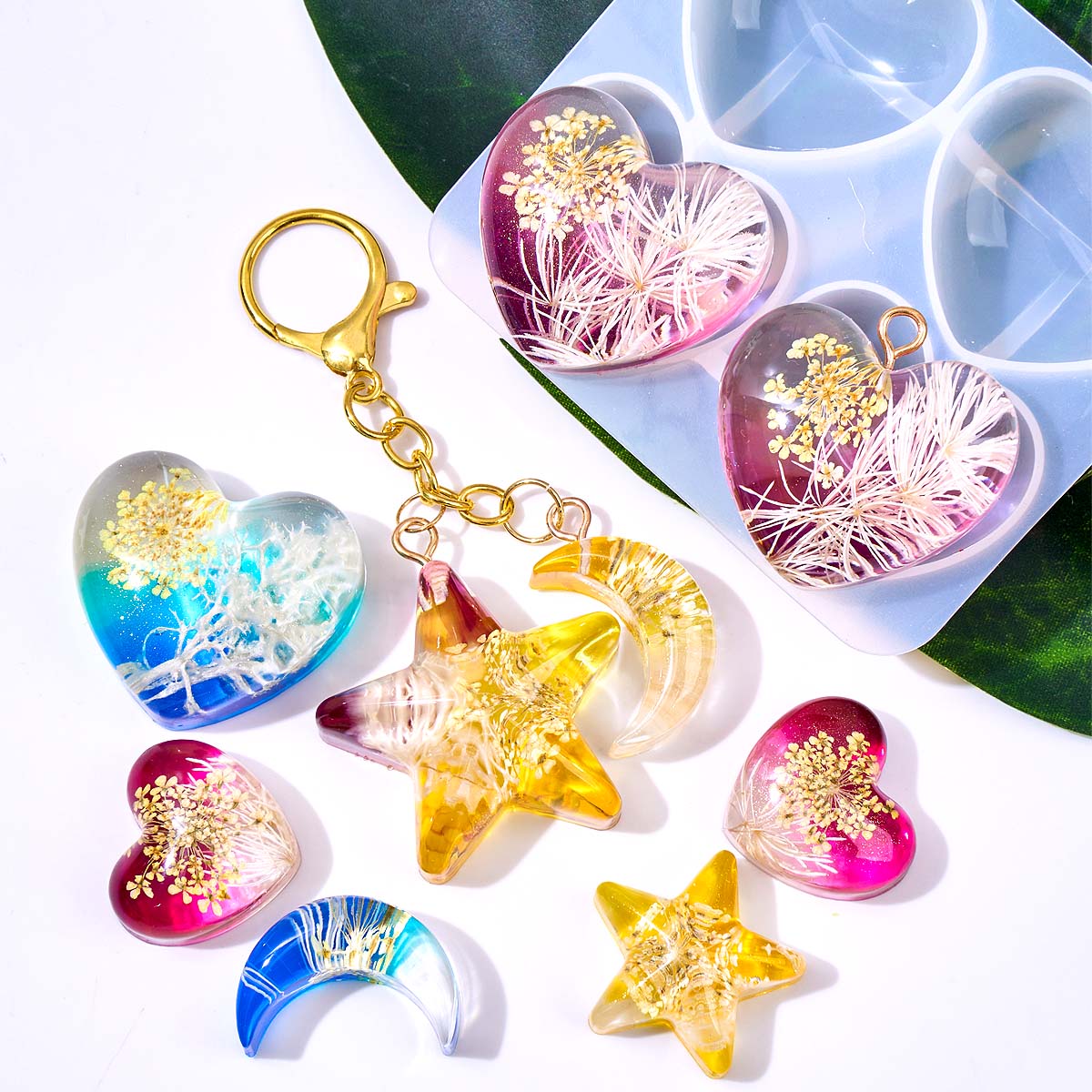 하트 스타 문 펜던트 실리콘 몰드 DIY 에폭시 레진  - Resin Mold Jewelry 리뷰 및 가격