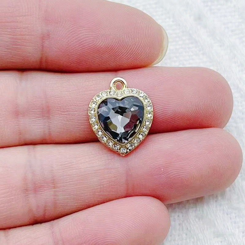10개 하트 모양의 화려한 보석 펜던트, 신선한 스타일 - Jewelry Making Pendants 리뷰 및 가격