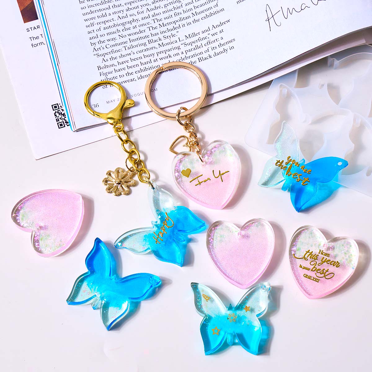 6개의 구멍이 있는 귀걸이 실리콘 몰드 DIY 하트 나 - Resin Mold Jewelry 리뷰 및 가격