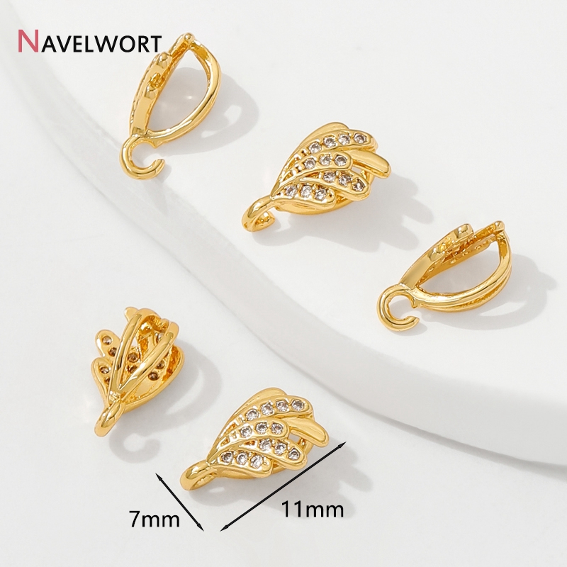 18K 금도금 황동 지르콘 펜던트 핀치 클립, 지르콘  - Jewelry Making Gold 리뷰 및 가격