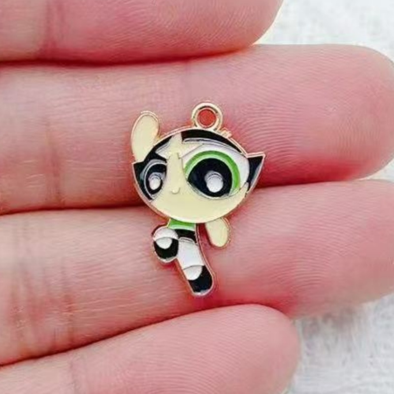 10개 합금 오일 드리핑 만화 소녀 펜던트, DIY 쥬 - Jewelry Making Pendants 리뷰 및 가격