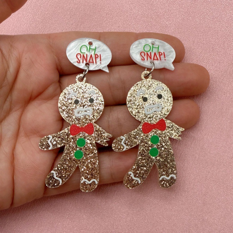 10개 귀여운 크리스마스 진저브레드맨 펜던트, DIY  - Jewelry Making Pendants 리뷰 및 가격