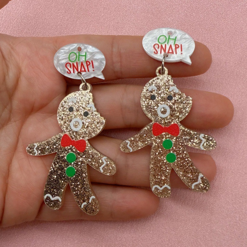 10개 귀여운 크리스마스 진저브레드맨 펜던트, DIY  - Jewelry Making Pendants 리뷰 및 가격