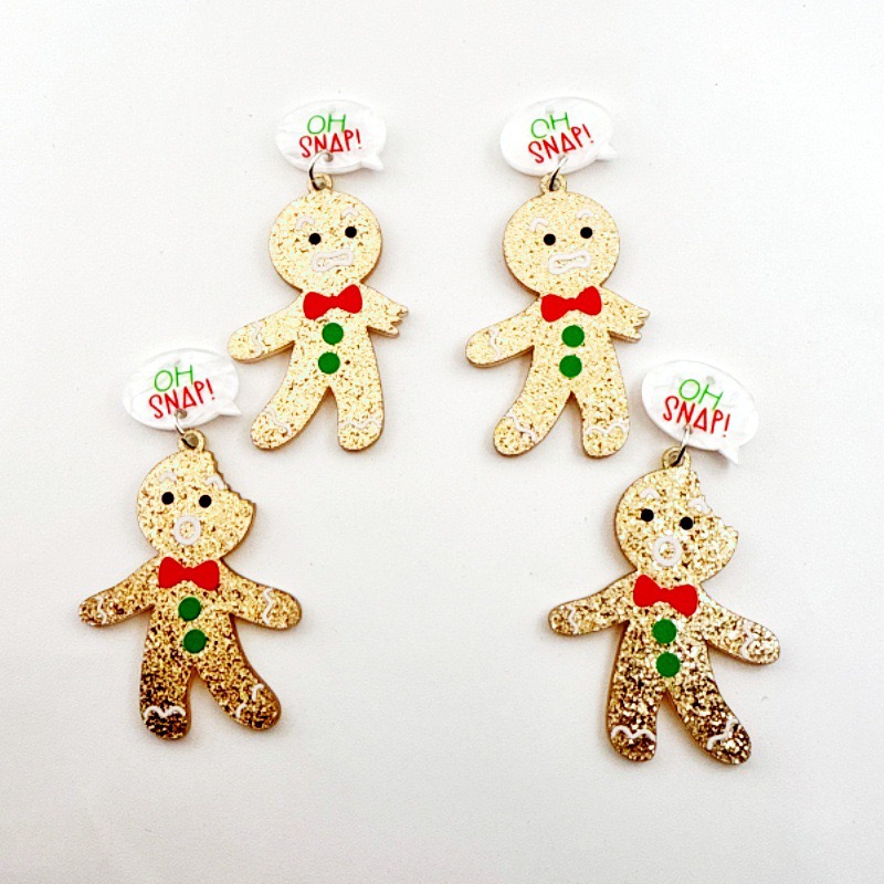 10개 귀여운 크리스마스 진저브레드맨 펜던트, DIY  - Jewelry Making Pendants 리뷰 및 가격