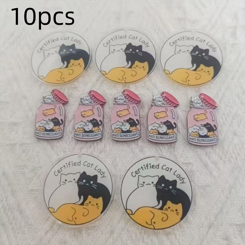 10개 아크릴 귀여운 고양이 펜던트, DIY 쥬얼리 제 - Jewelry Making Pendants 리뷰 및 가격