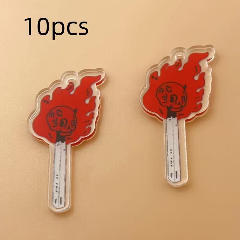 10개 아크릴 해골 펜던트, DIY 쥬얼리 제작 귀걸이 - Jewelry Making Pendants 리뷰 및 가격