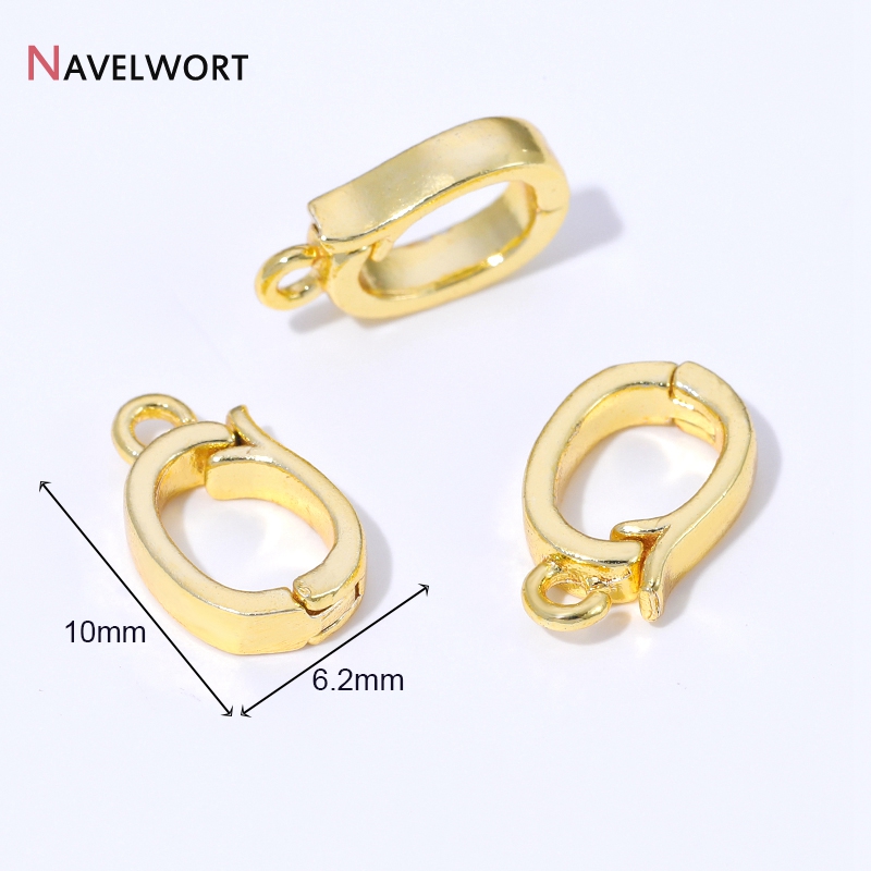 14K/18K 금도금 황동 금속 힌지형 목걸이 장식품, - Jewelry Making Gold 리뷰 및 가격