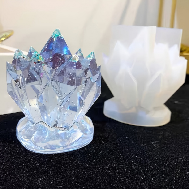 크리스탈 클러스터 장식 실리콘 몰드 촛불 진자 쥬얼리  - Resin Mold Jewelry 리뷰 및 가격
