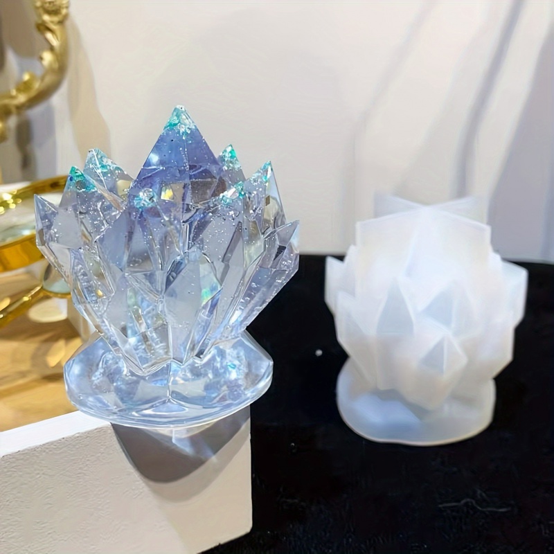 크리스탈 클러스터 장식 실리콘 몰드 촛불 진자 쥬얼리  - Resin Mold Jewelry 리뷰 및 가격