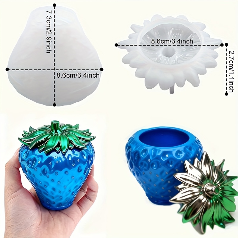 뚜껑이 있는 딸기 모양 레진 몰드 1개, DIY 보석  - Resin Mold Jewelry 리뷰 및 가격