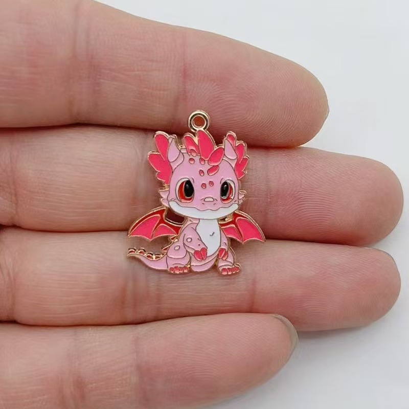 10pcs 개인화 된 작은 비행 드래곤 DIY 만화 드 - Jewelry Making Pendants 리뷰 및 가격
