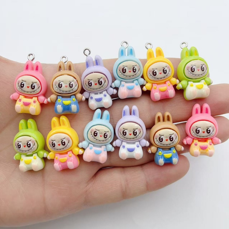 10Pcs Kawaii 토끼 딸기 하우스 수지 참 귀여 - Jewelry Making Pendants 리뷰 및 가격