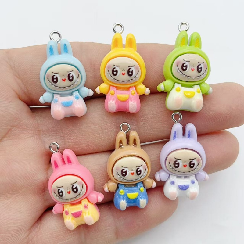 10Pcs Kawaii 토끼 딸기 하우스 수지 참 귀여 - Jewelry Making Pendants 리뷰 및 가격