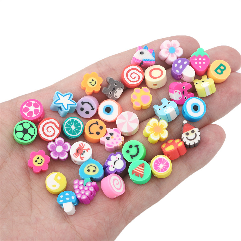 100Pcs 무작위 스타일 폴리머 클레이 비즈 별 과일 - Jewelry Making In Clay 리뷰 및 가격