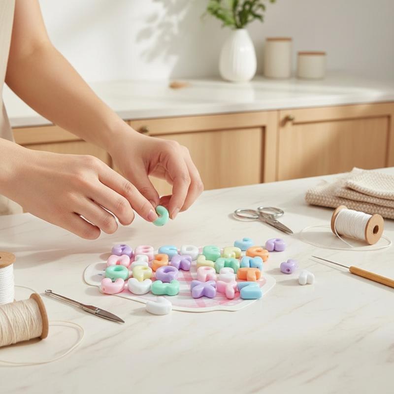 레진 알파벳 레터 참 26개 귀여운 파스텔 버블 디자인 - Jewelry Making Classes 리뷰 및 가격