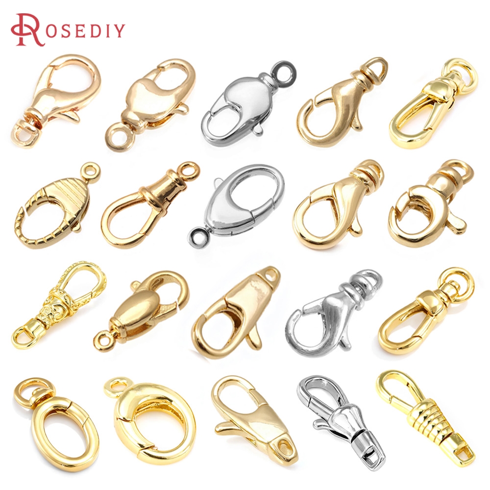 18K 금색 황동 회전식 랍스터 클래스프 연결 클라스프 - Jewelry Making Gold 리뷰 및 가격