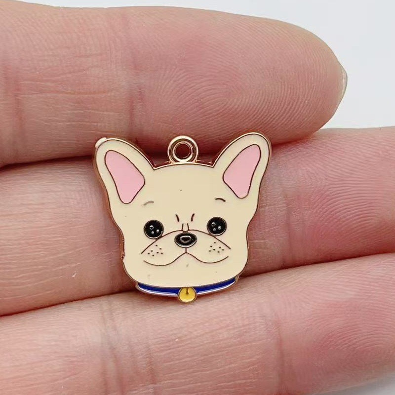 12개 만화 애완견 반점무늬 강아지 합금 오일 드롭 펜 - Jewelry Making Pendants 리뷰 및 가격