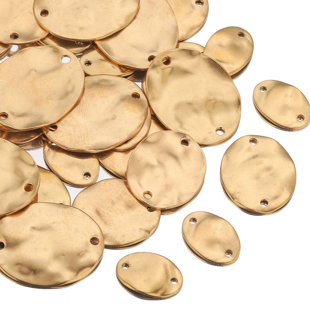 20개 15/20/25MM 스테인리스 스틸 더블 홀 텍 - Jewelry Making Materials Wholesale 리뷰 및 가격