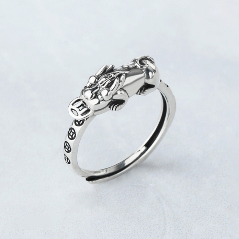 실버 뉴 빈티지 스타일의 옛날풍 부귀신 링 중국풍 오픈 - Jewelry Making Classes 리뷰 및 가격