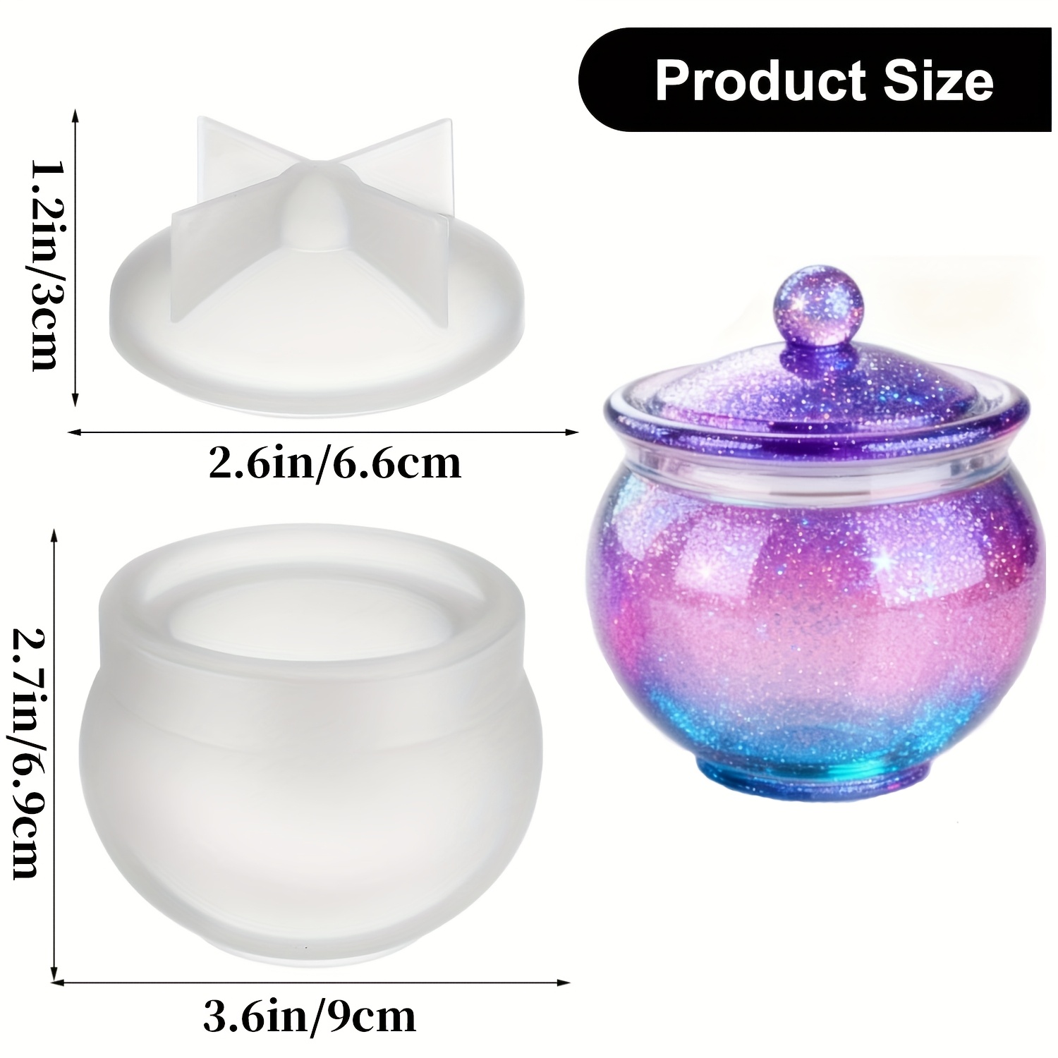 뚜껑이 있는 둥근 수지 캔 몰드 1세트, DIY 보석  - Resin Mold Jewelry 리뷰 및 가격