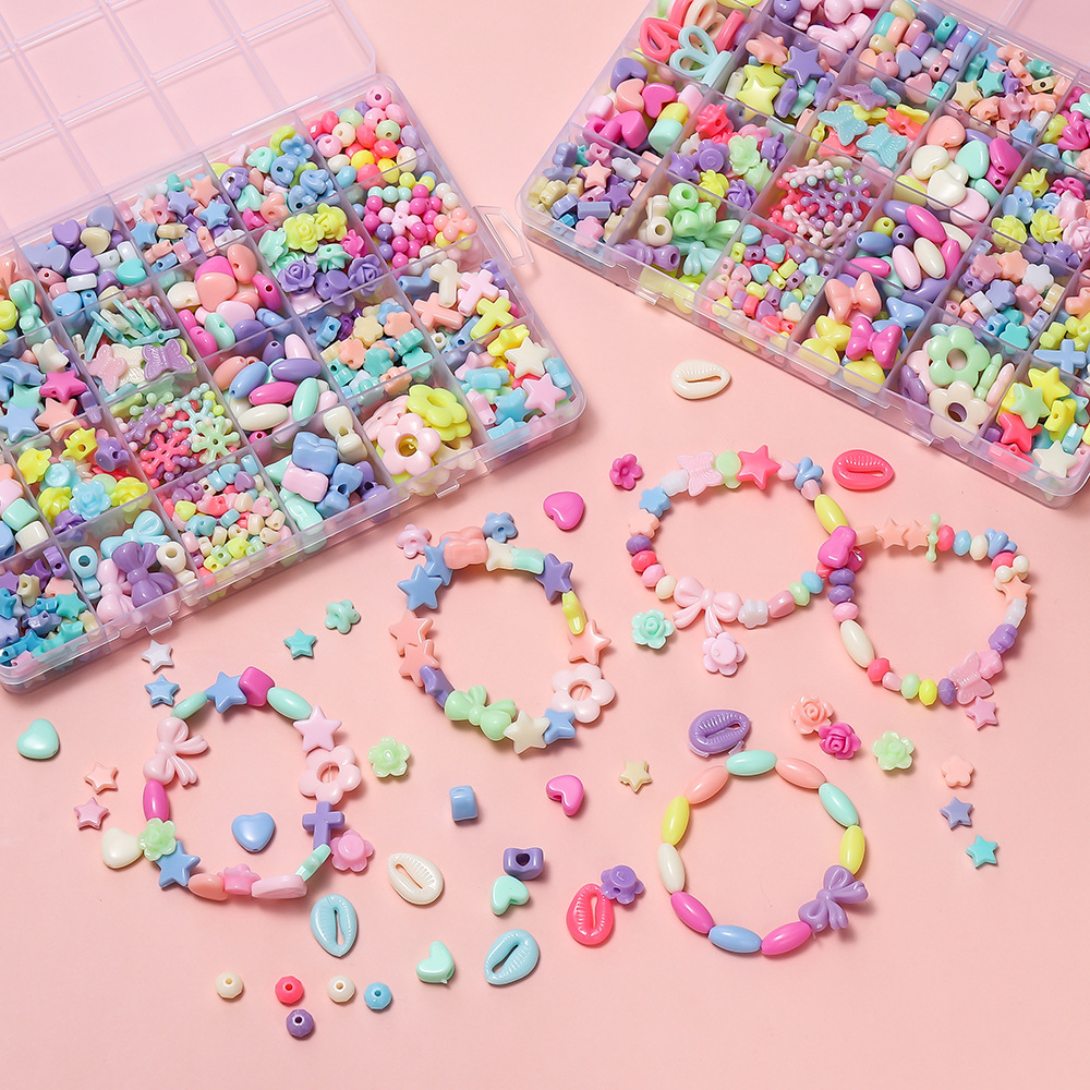 1박스 다채로운 아크릴 포니 비즈 사각형 레터 클레이  - Jewelry Making In Clay 리뷰 및 가격
