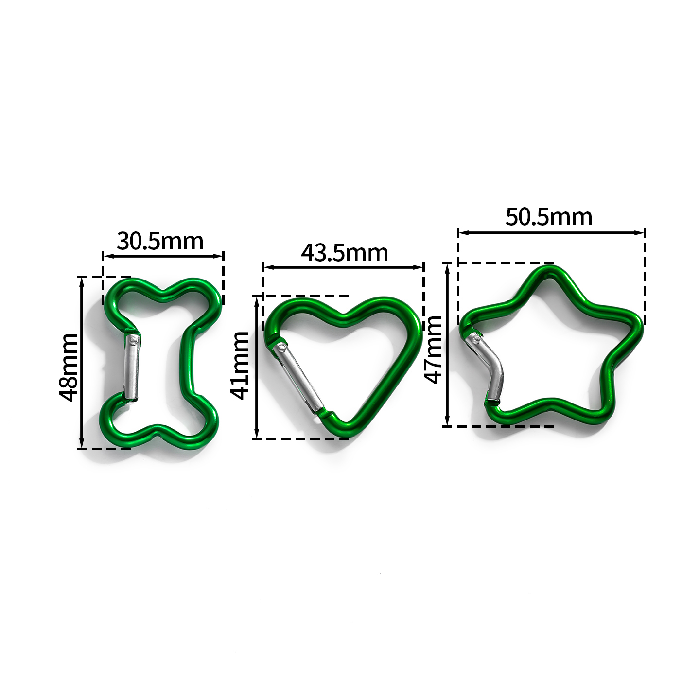1개/세트 알루미늄 미니 카라비너 클립 별/하트/D/뼈 - Jewelry Making Tools And Supplies 리뷰 및 가격
